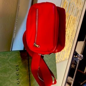 Red crossbody bag